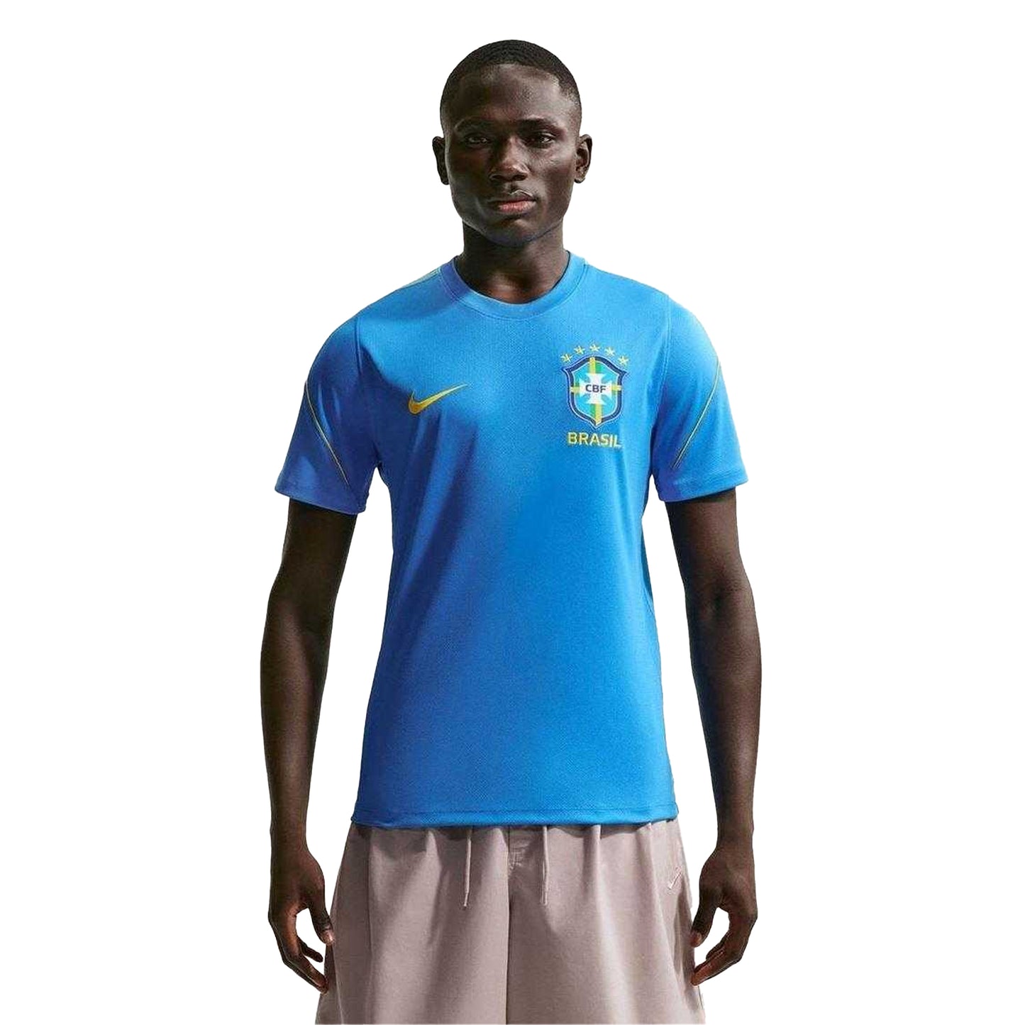 Blue-White - Front - Nike Mens 2026-2027 Strike Brazil Dri-FIT Short-Sleeved Football Shirt