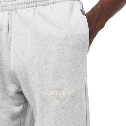 Ash Grey - Side - Represent Mens Fleece Joggers