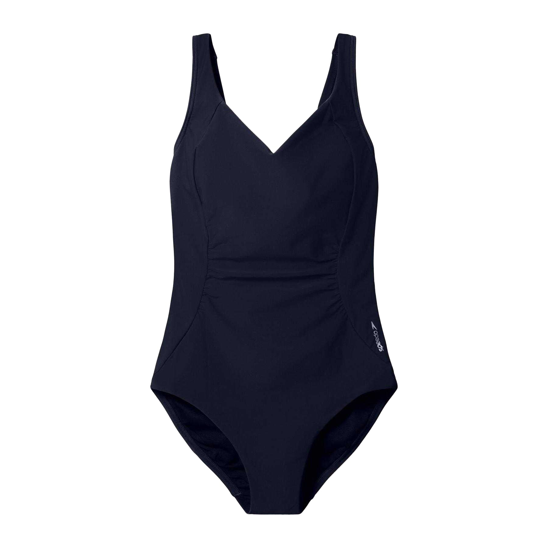 Anthracite - Front - Speedo Womens-Ladies Shirred One Piece Swimsuit