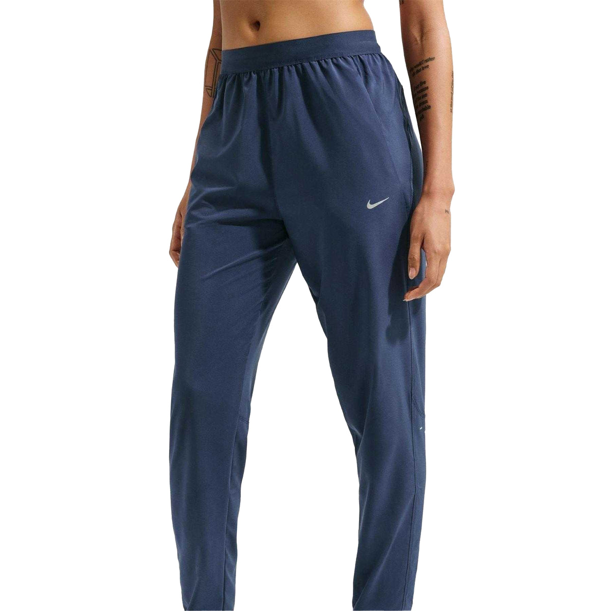 Midnight Navy - Side - Nike Womens-Ladies Tempo Running Tracksuit Bottoms