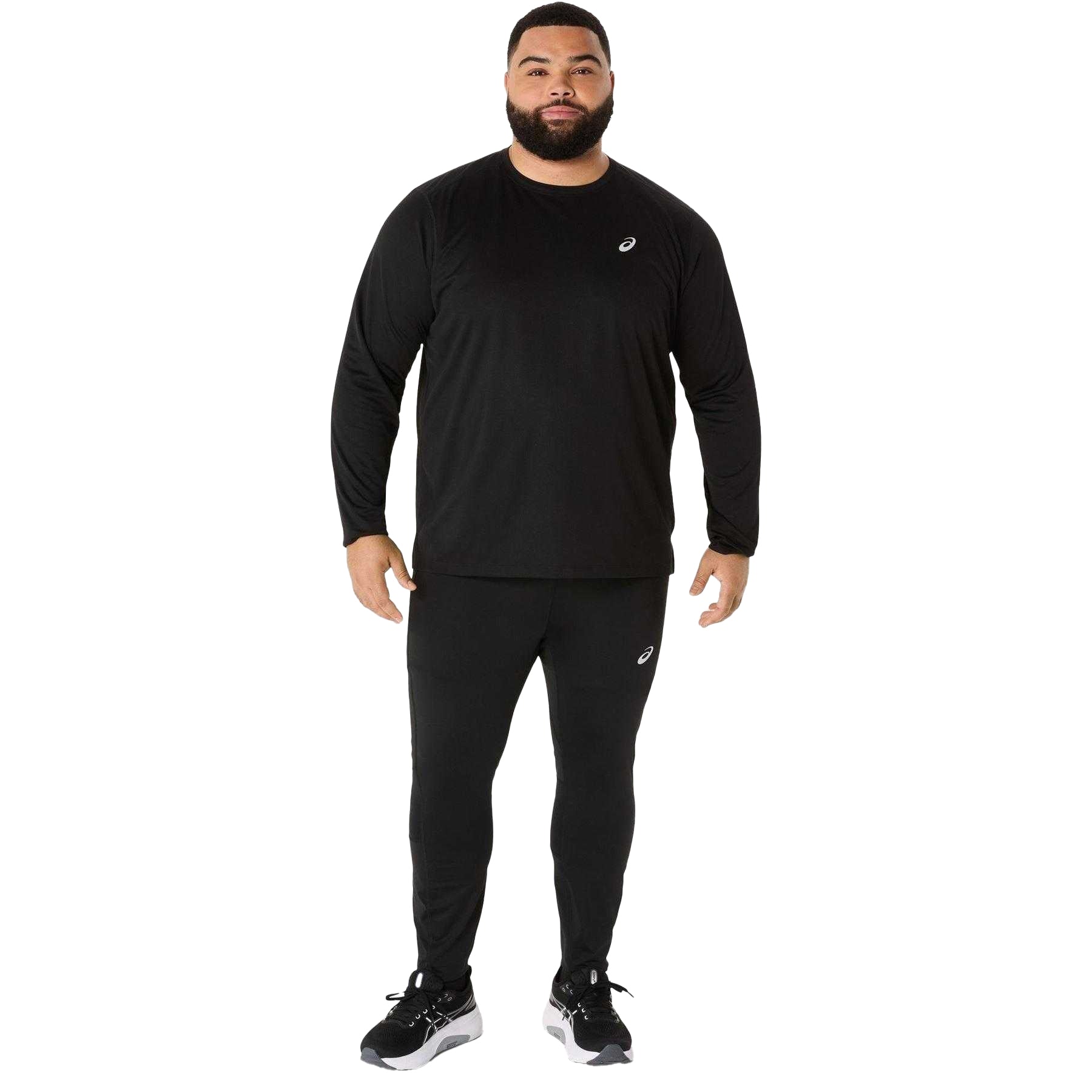Black - Close up - Asics Mens Core Performance Running Tights