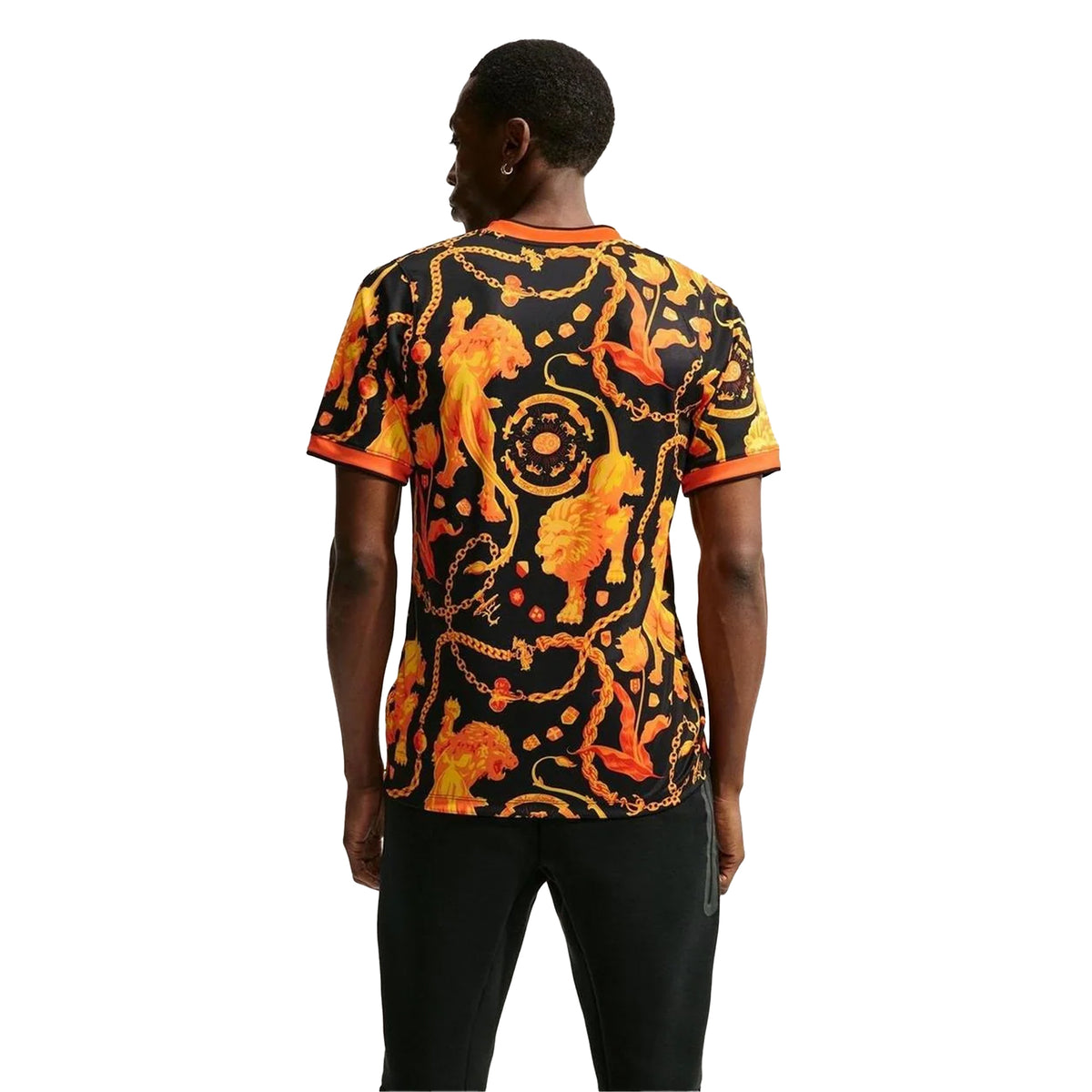 Black-White - Back - Nike Mens Pre Match 2026 Netherlands FC Football Shirt