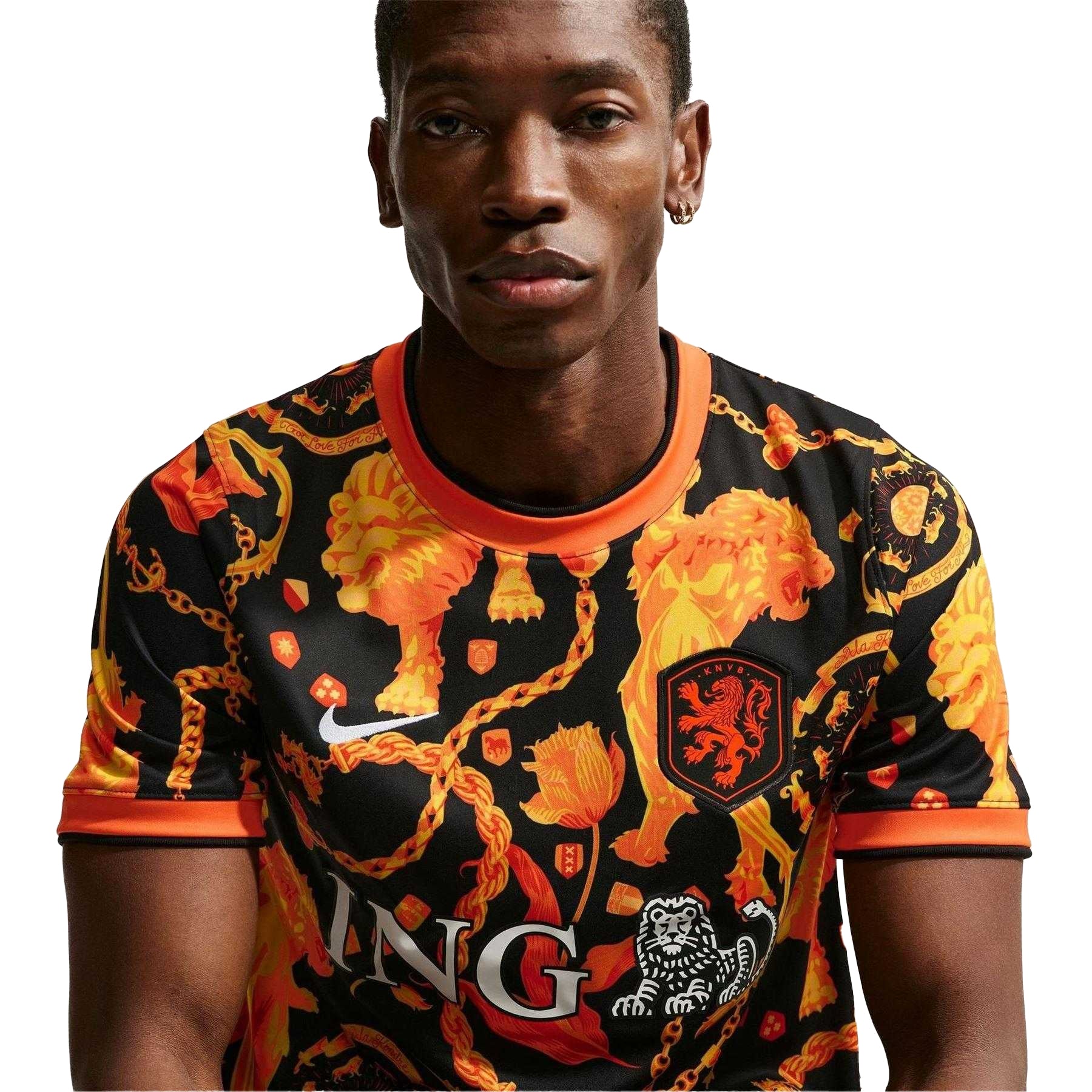 Black-White - Lifestyle - Nike Mens Pre Match 2026 Netherlands FC Football Shirt