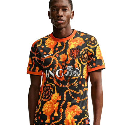 Black-White - Pack Shot - Nike Mens Pre Match 2026 Netherlands FC Football Shirt