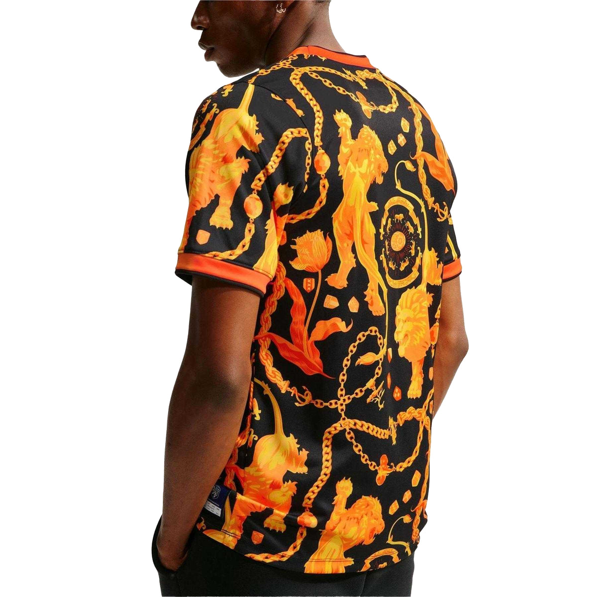 Black-White - Close up - Nike Mens Pre Match 2026 Netherlands FC Football Shirt