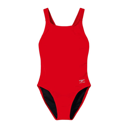 Red - Front - Speedo Womens-Ladies Endurance One Piece Swimsuit