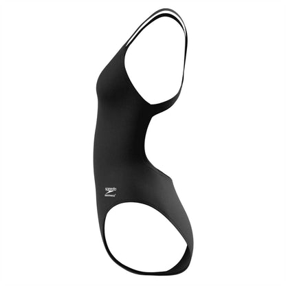 Black - Side - Speedo Womens-Ladies Endurance One Piece Swimsuit