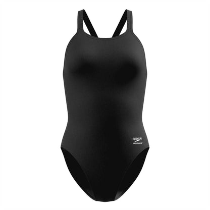 Black - Front - Speedo Womens-Ladies Endurance One Piece Swimsuit