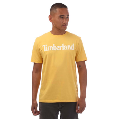 Yellow - Front - Timberland Mens Northwood Wordmark T-Shirt