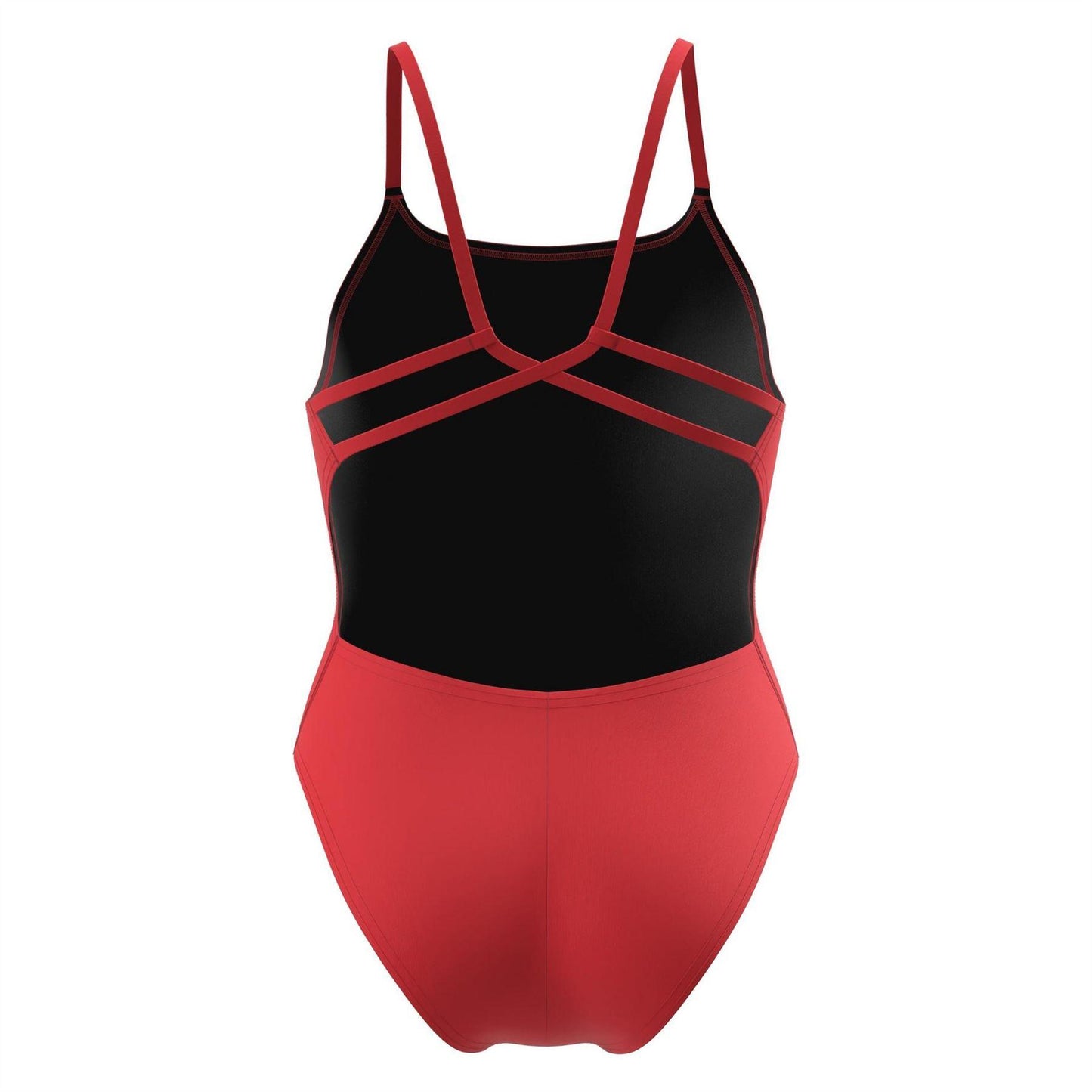 Red - Back - Speedo Womens-Ladies Endurance One Piece Swimsuit