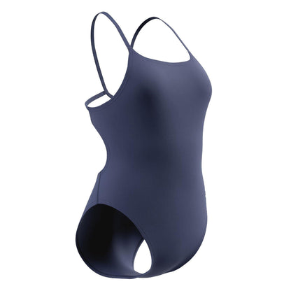 Navy - Side - Speedo Womens-Ladies Endurance One Piece Swimsuit