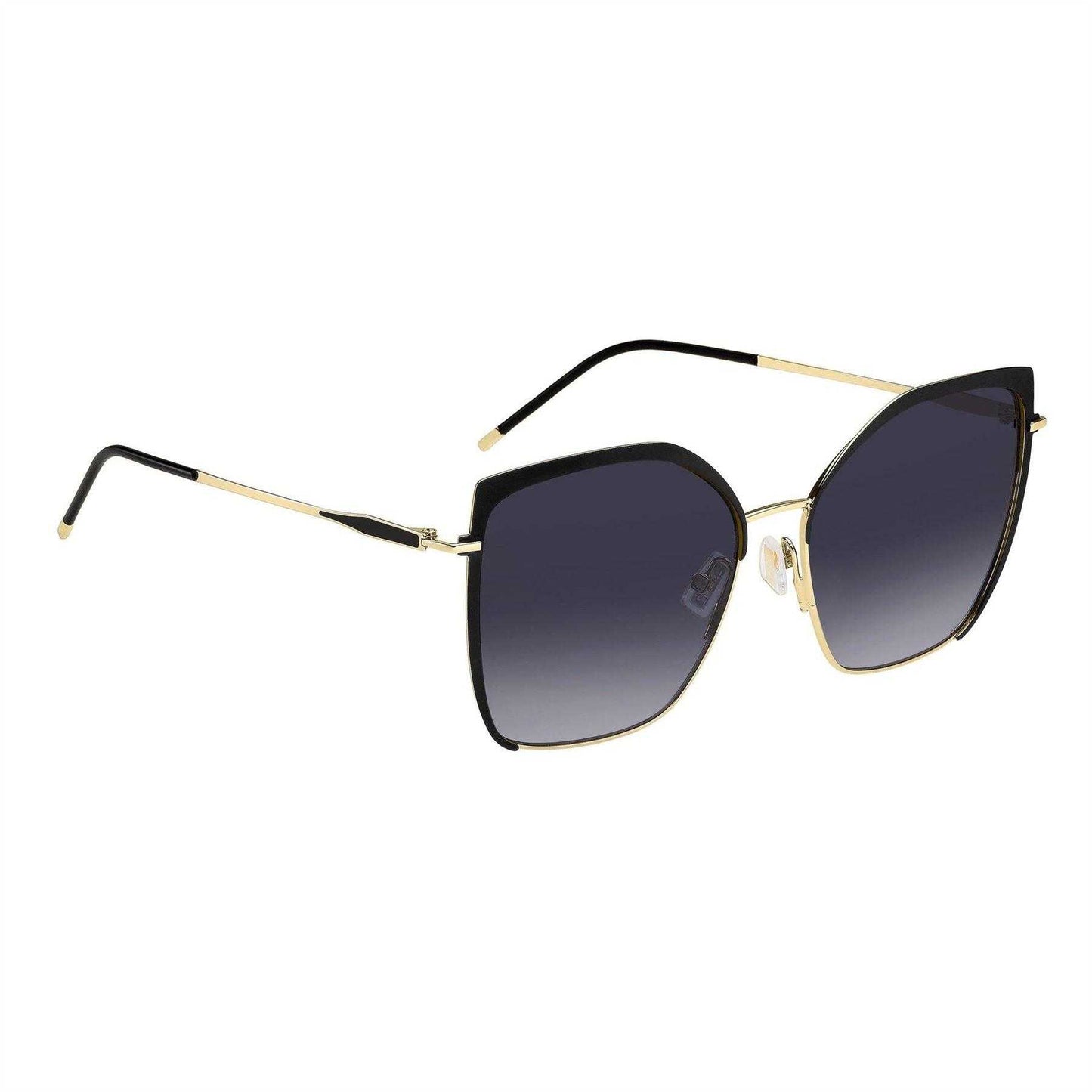 Gold-Black - Side - Boss Womens-Ladies Round Cat Eye Sunglasses