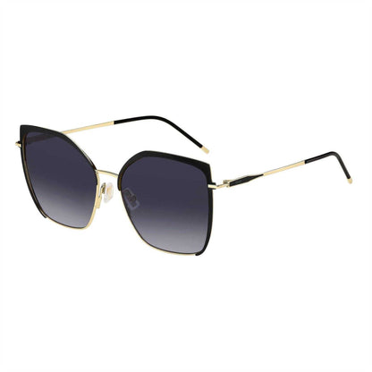 Gold-Black - Front - Boss Womens-Ladies Round Cat Eye Sunglasses