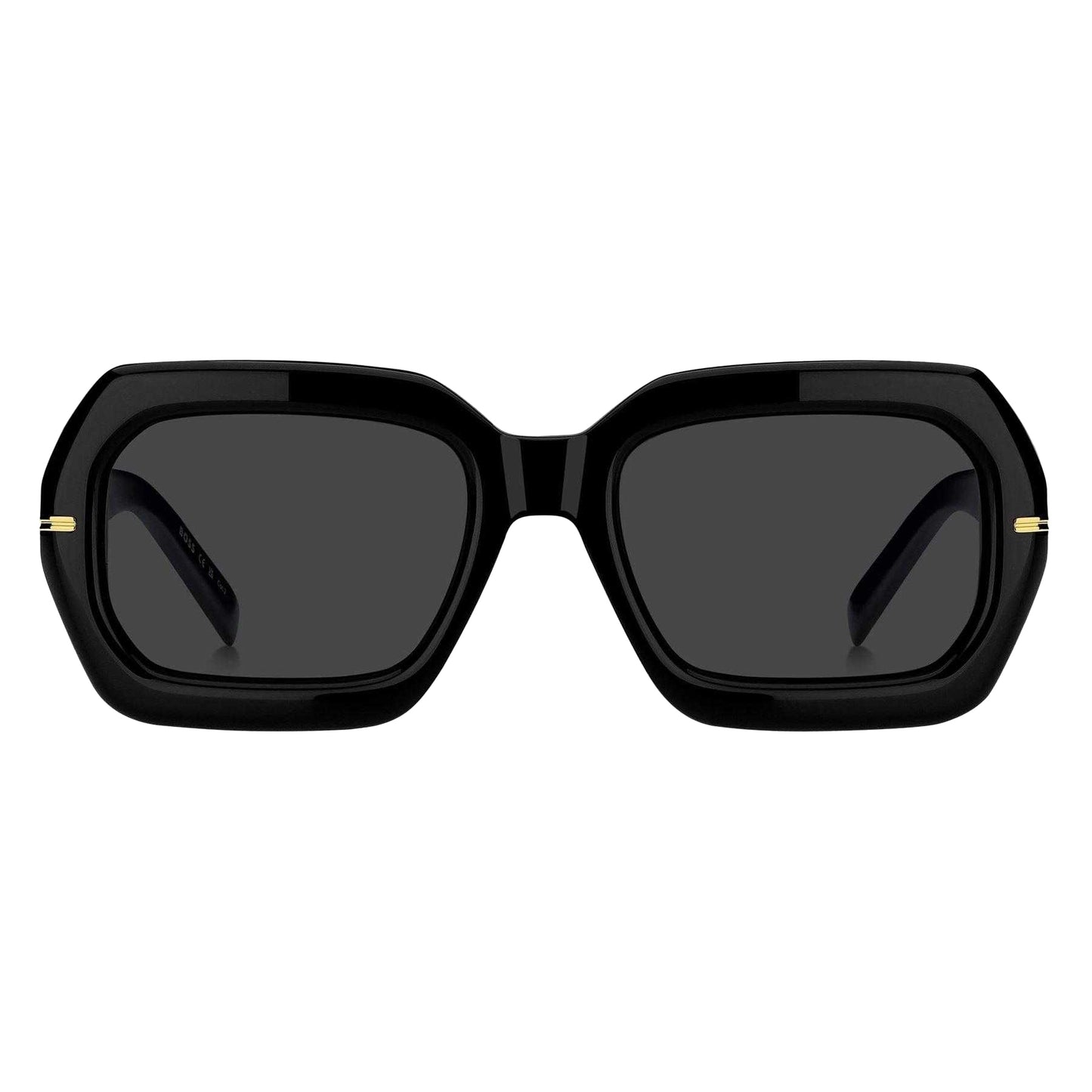 Black - Back - Boss Womens-Ladies Round Sunglasses
