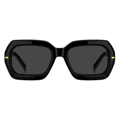 Black - Back - Boss Womens-Ladies Round Sunglasses