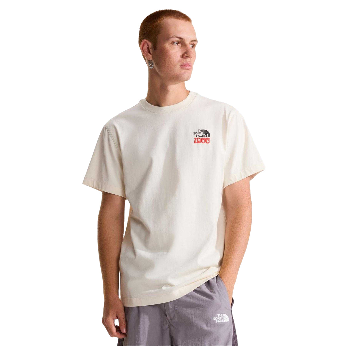 White - Side - The North Face Mens 1966 Motion Graphic Print Oversized T-Shirt