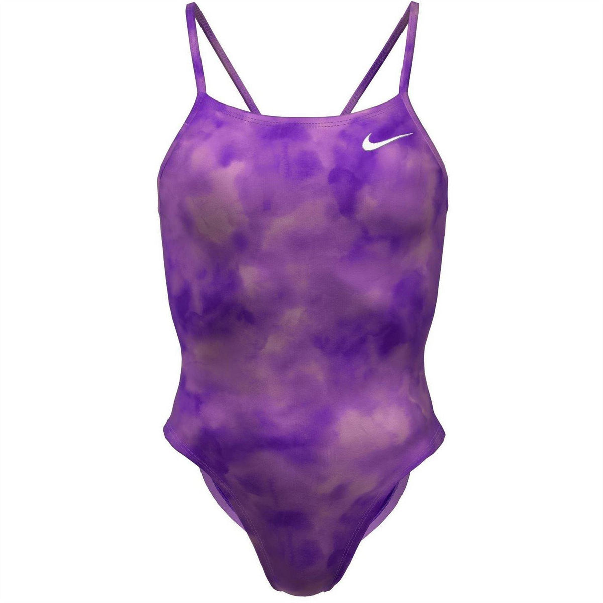 Purple - Front - Nike Womens-Ladies Tie Dye One Piece Swimsuit