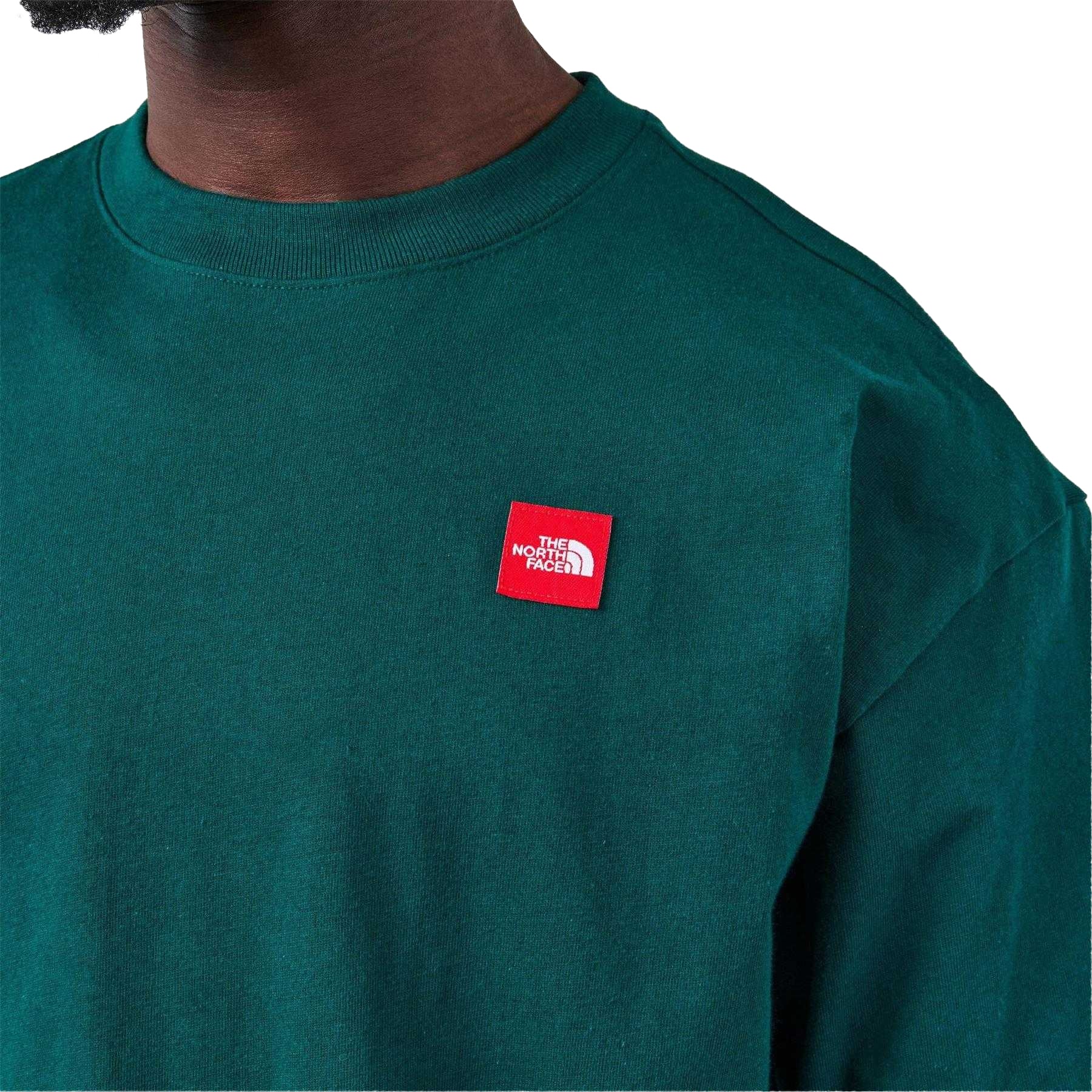 Hunter Green - Side - The North Face Mens Box Logo T-Shirt