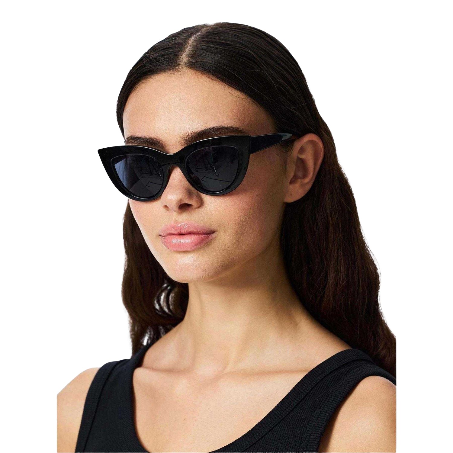 Black - Lifestyle - Pieces Womens-Ladies Donai Cat Eye Sunglasses