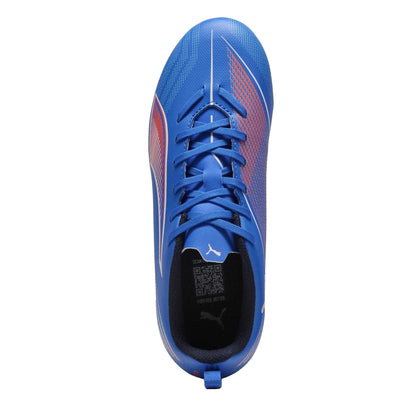 Blue-White-Red - Side - Puma Childrens-Kids Ultra 6 Play Firm Ground Football Boots