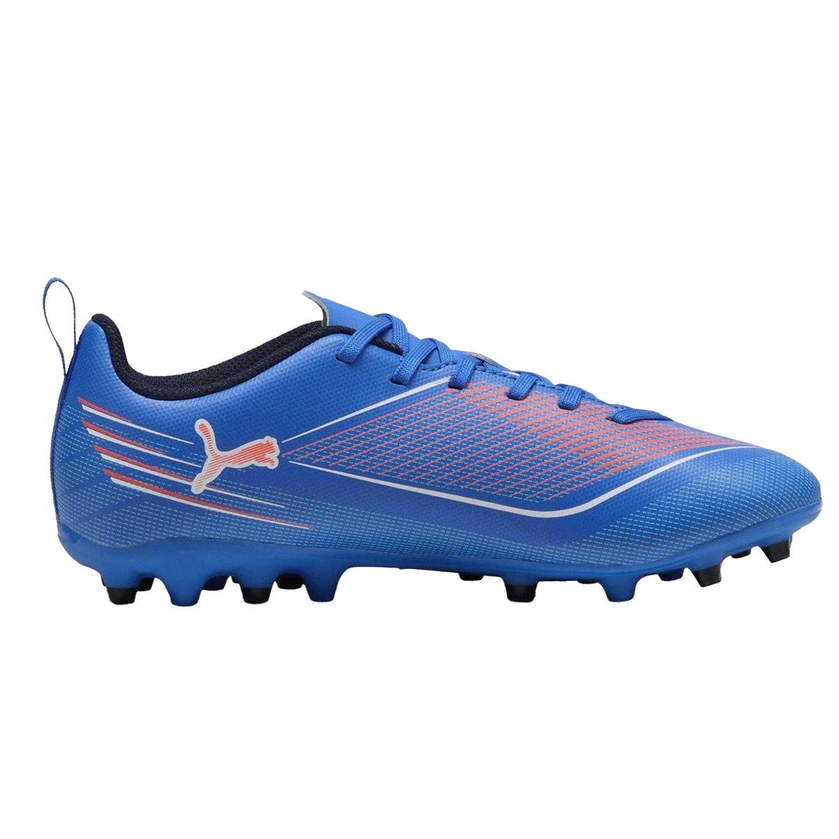 Blue-White-Red - Front - Puma Childrens-Kids Ultra 6 Play Firm Ground Football Boots
