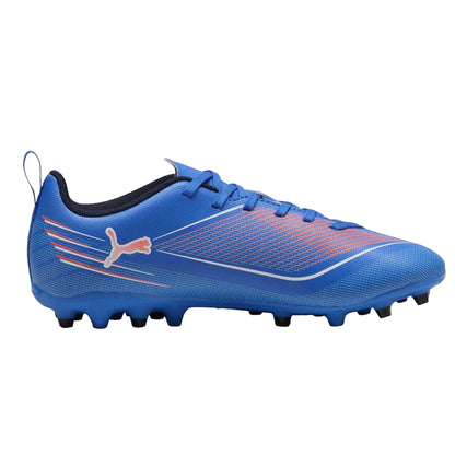 Blue-White-Red - Front - Puma Childrens-Kids Ultra 6 Play Firm Ground Football Boots