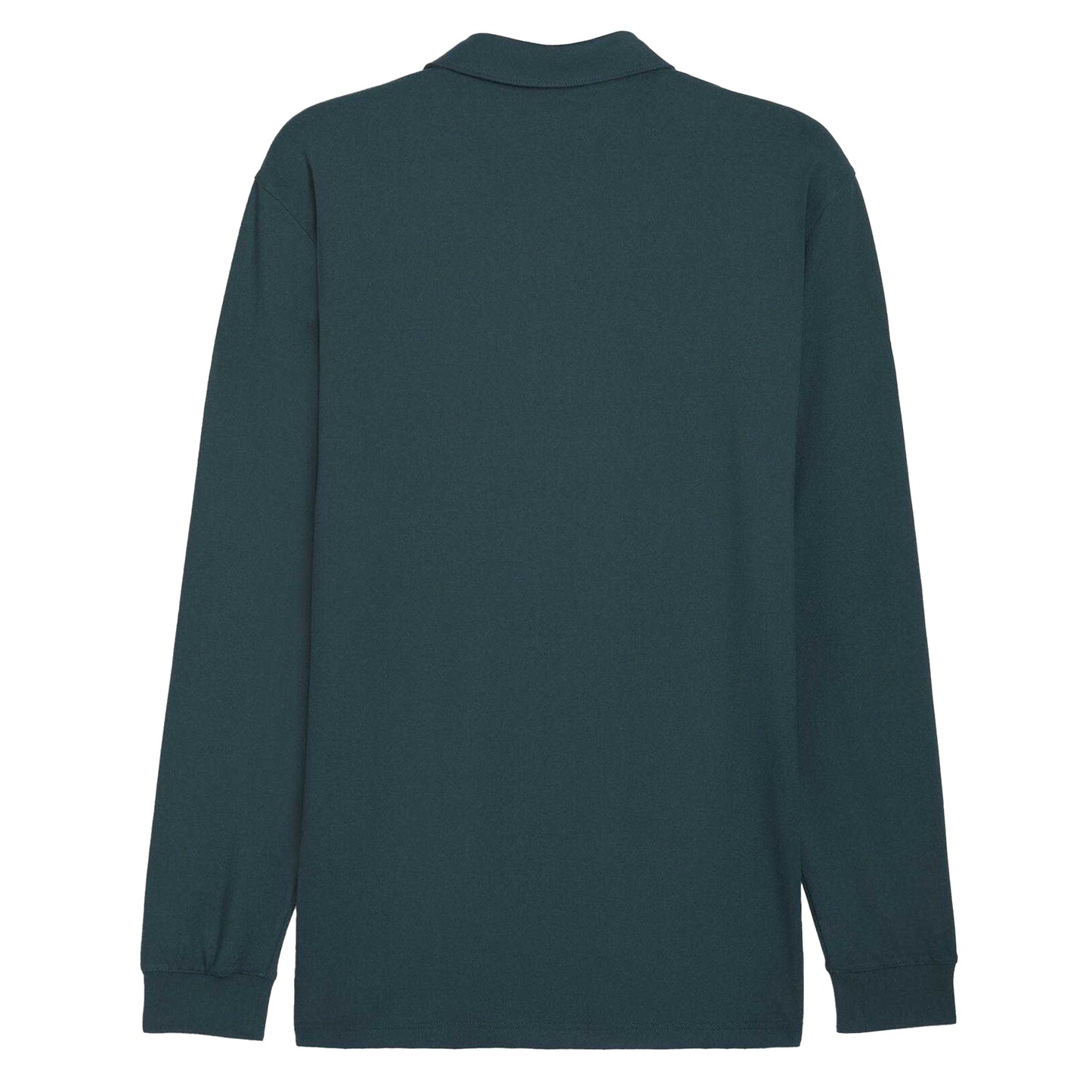 Green-Slate - Back - Puma Mens Cloudspun Midweight Long-Sleeved Polo Shirt