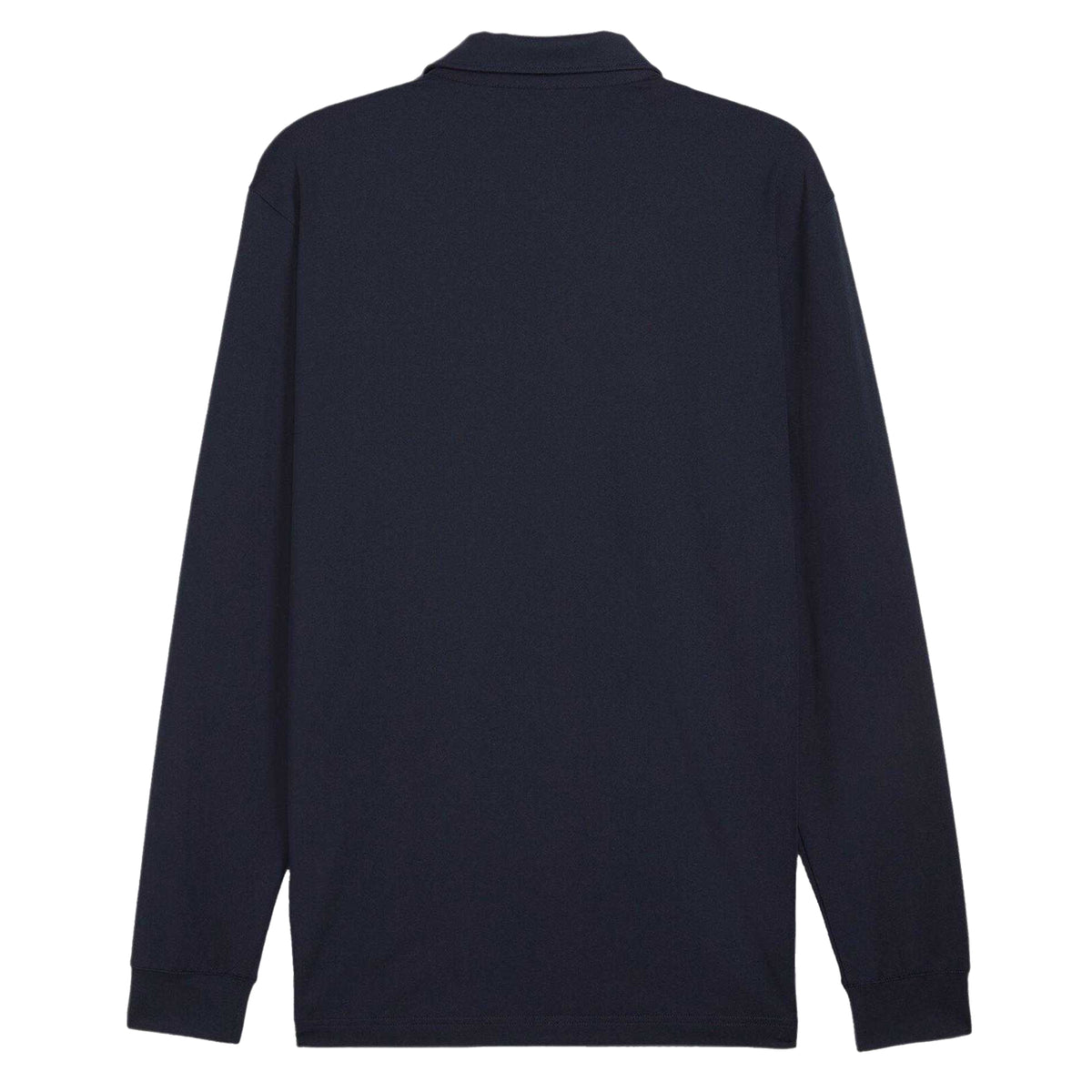 Navy-Ash Grey - Back - Puma Mens Cloudspun Midweight Long-Sleeved Polo Shirt