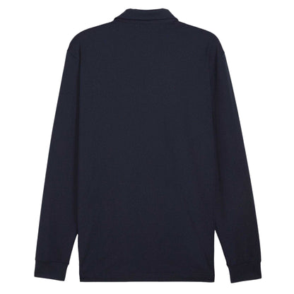 Navy-Ash Grey - Back - Puma Mens Cloudspun Midweight Long-Sleeved Polo Shirt