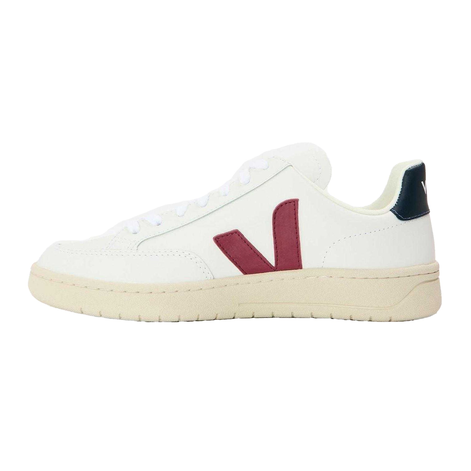 White - Back - Veja Mens V Leather Court Trainers