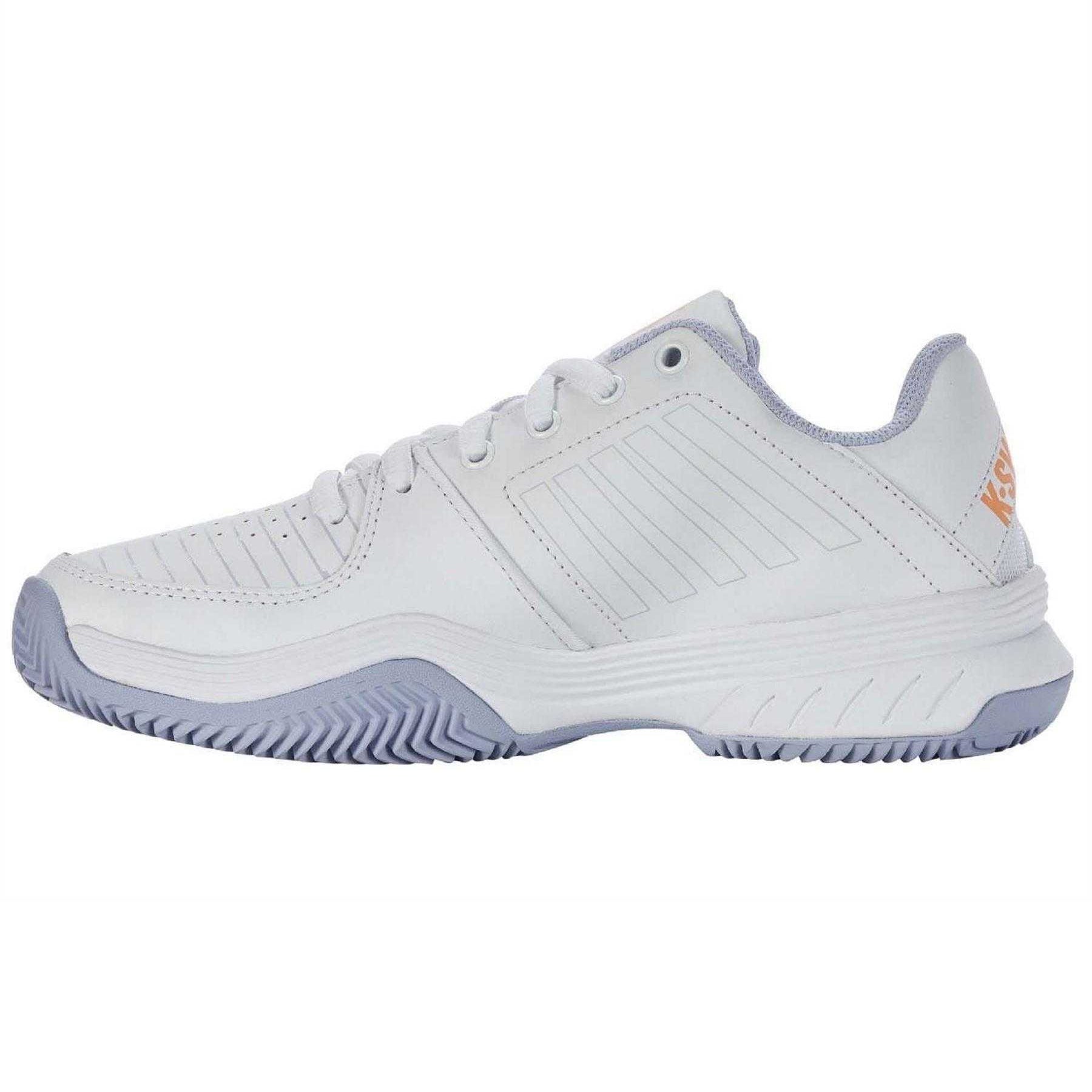 White - Side - K-Swiss Womens-Ladies Court Express HB Leather Tennis Shoes