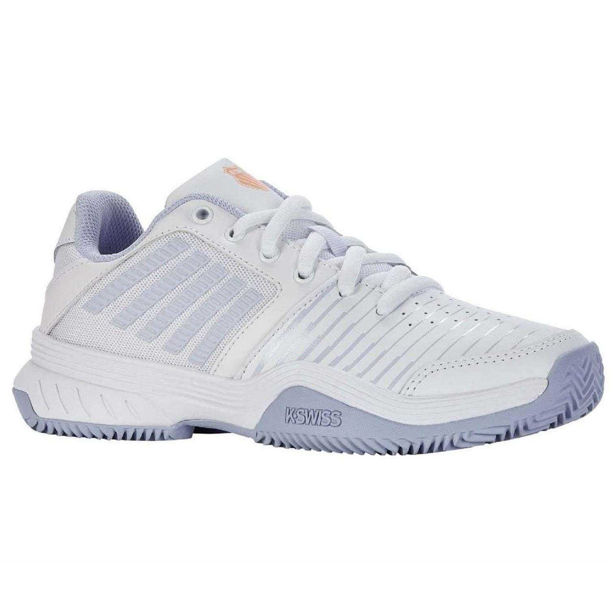 White - Pack Shot - K-Swiss Womens-Ladies Court Express HB Leather Tennis Shoes