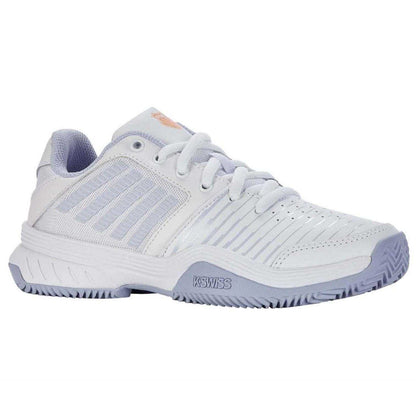 White - Pack Shot - K-Swiss Womens-Ladies Court Express HB Leather Tennis Shoes