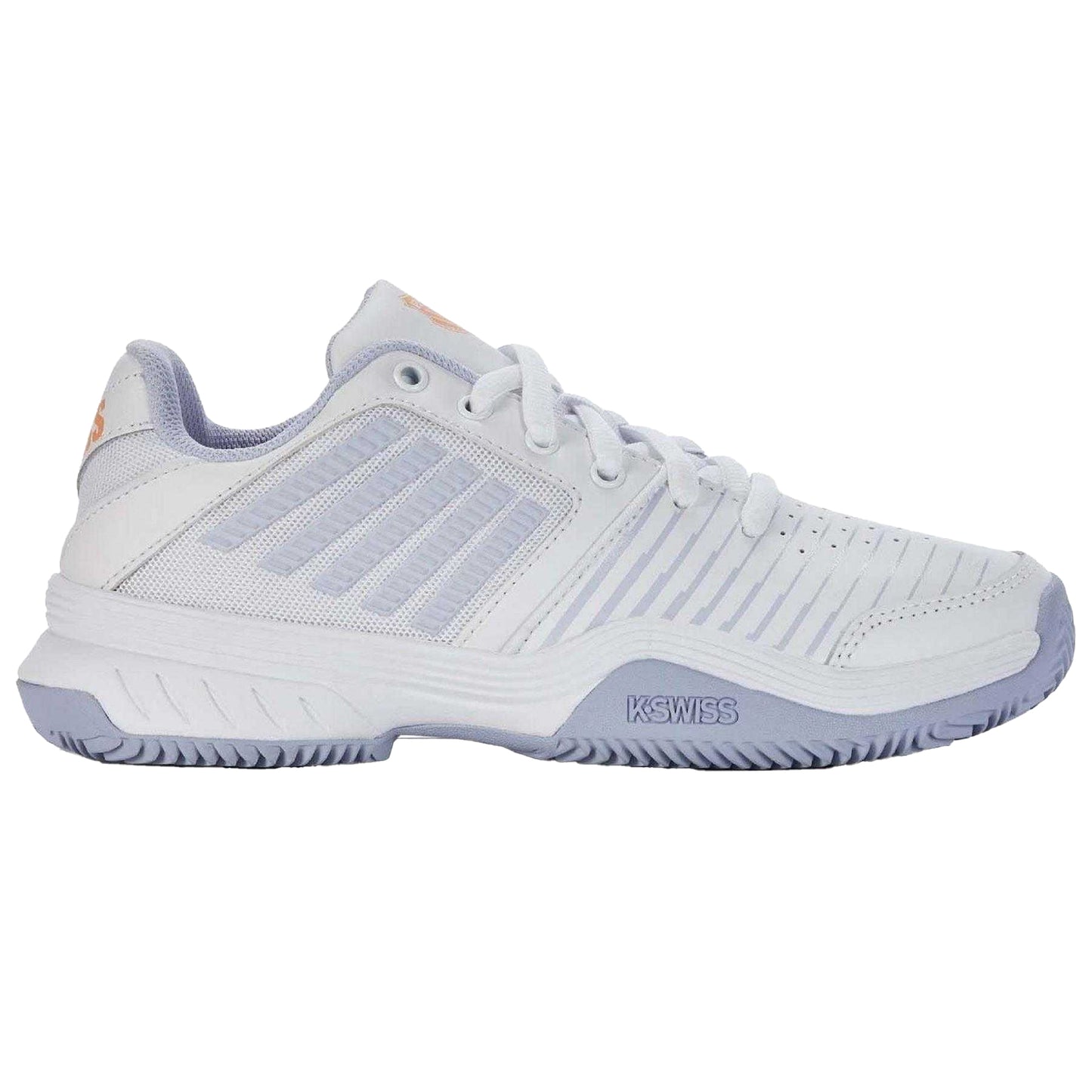 White - Front - K-Swiss Womens-Ladies Court Express HB Leather Tennis Shoes