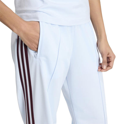 Maroon - Side - Adidas Womens-Ladies Firebird Open Hem Joggers