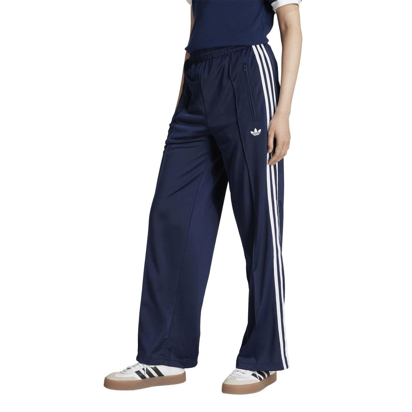 Night Indigo - Pack Shot - Adidas Womens-Ladies Firebird Open Hem Joggers