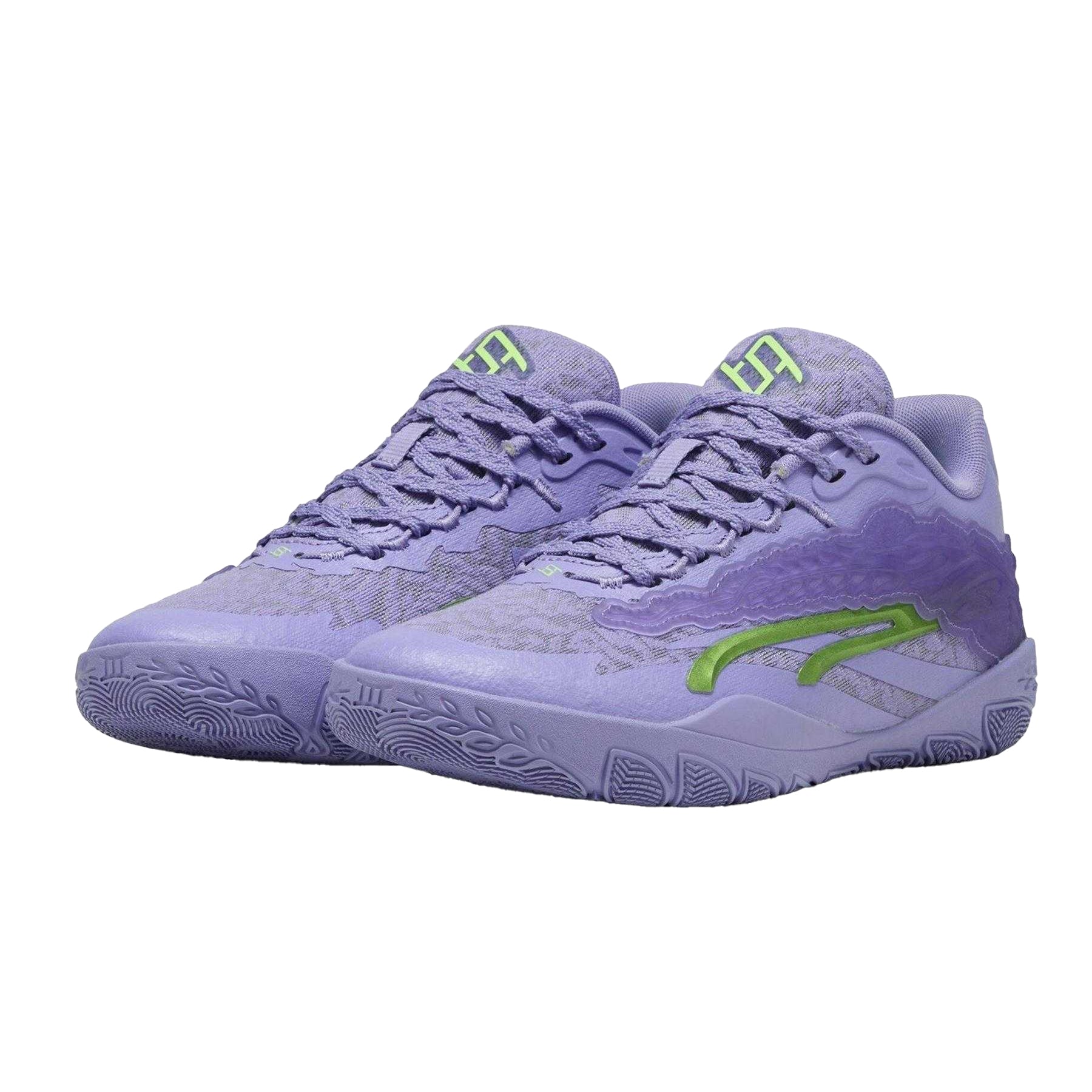 Lavender Purple - Pack Shot - Puma Womens-Ladies Stewie 3 Lace Em Up Basketball Shoes