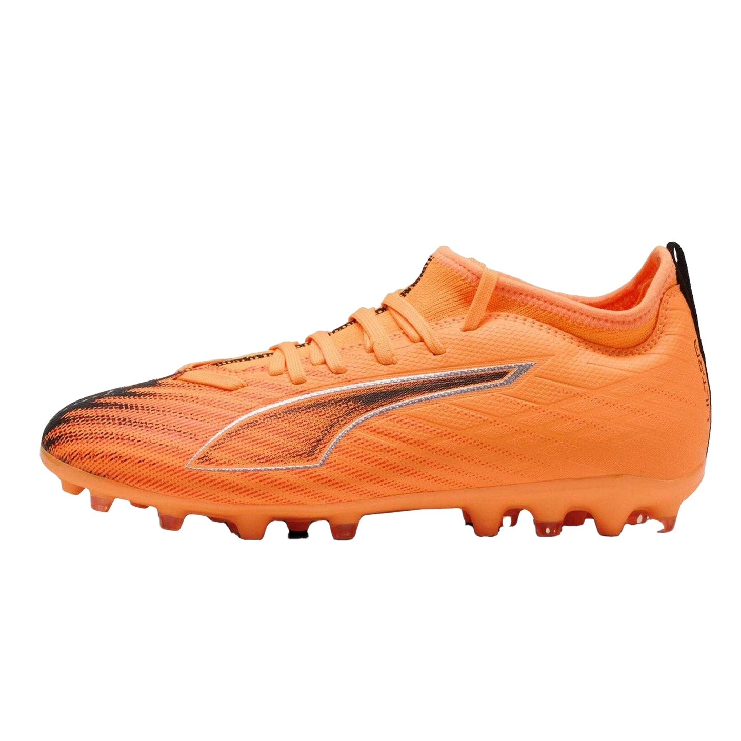 Red-Black - Back - Puma Childrens-Kids Ultra 6 Match Firm Ground Football Boots
