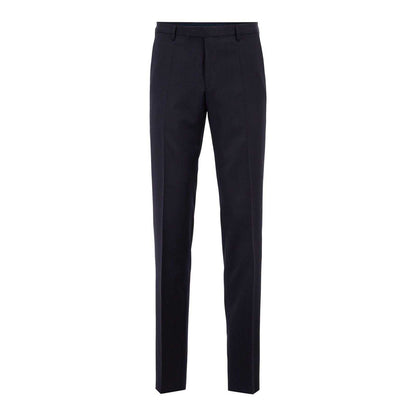 Dark Blue - Front - Hugo Boss Mens Lenon Trousers