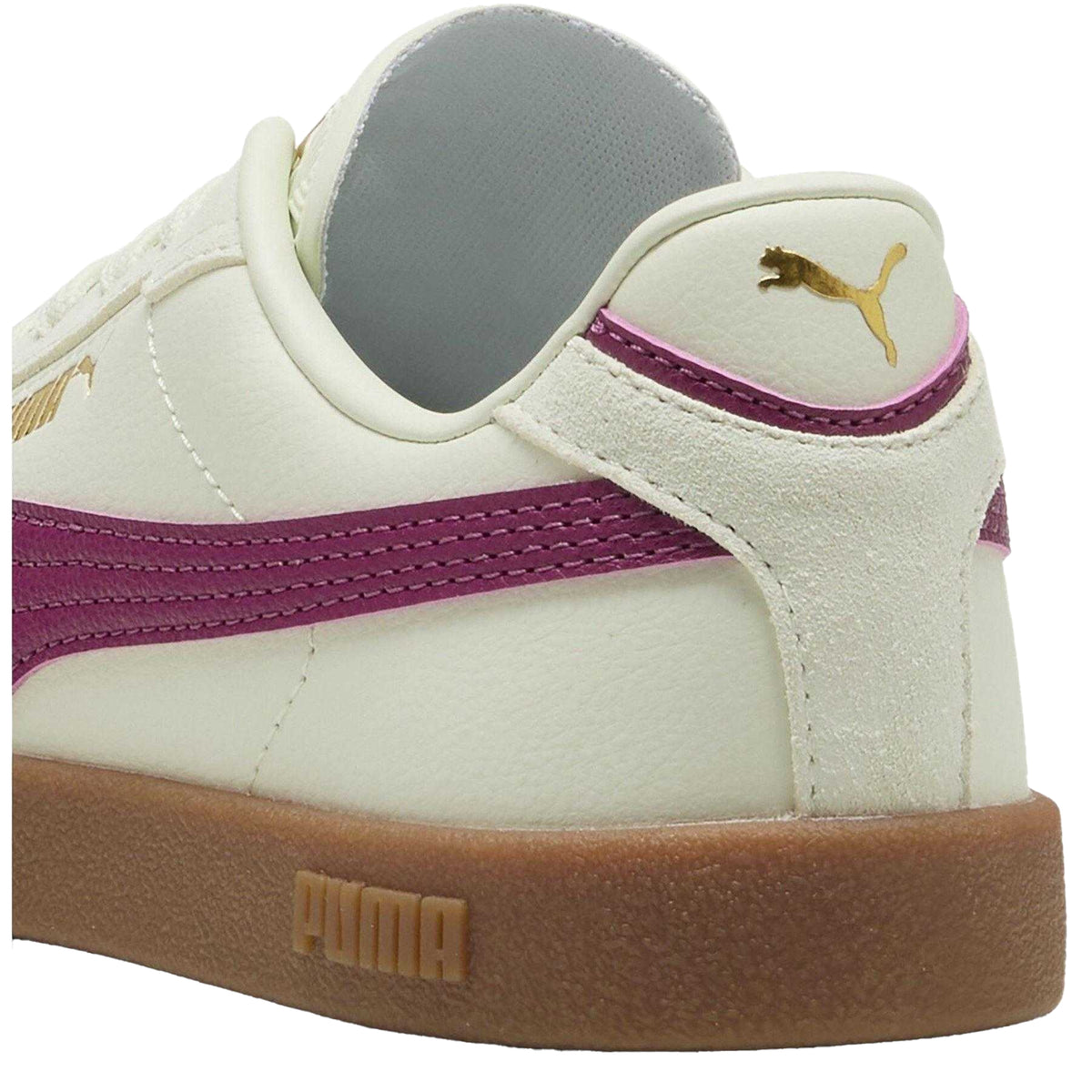 Wild Green - Pack Shot - Puma Childrens-Kids Club II Era Leather Trainers
