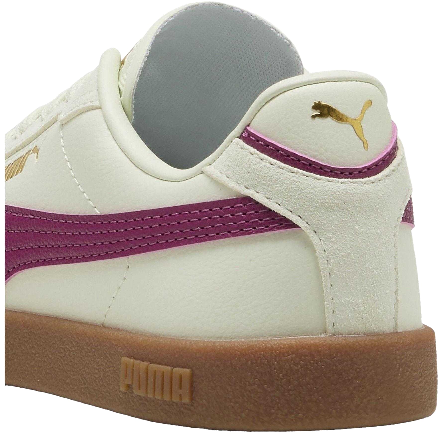 Wild Green - Pack Shot - Puma Childrens-Kids Club II Era Leather Trainers