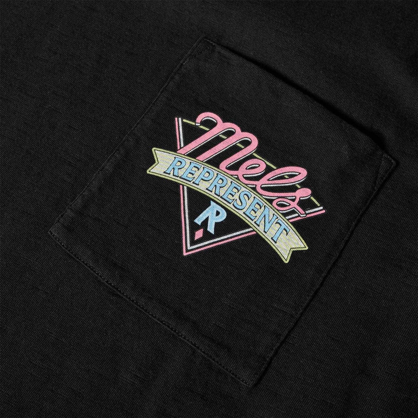 Jet Black - Side - Represent Mens Mel´s Diner Chest Pocket Oversized T-Shirt
