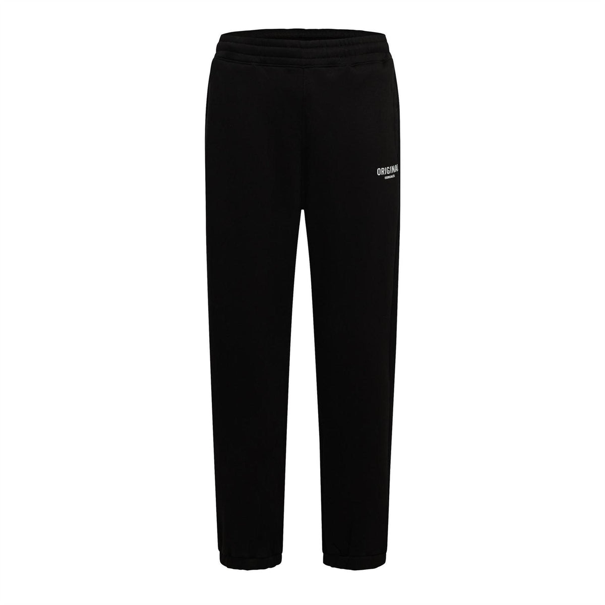 Black - Front - Essentials Mens Fleece Relaxed Fit Joggers