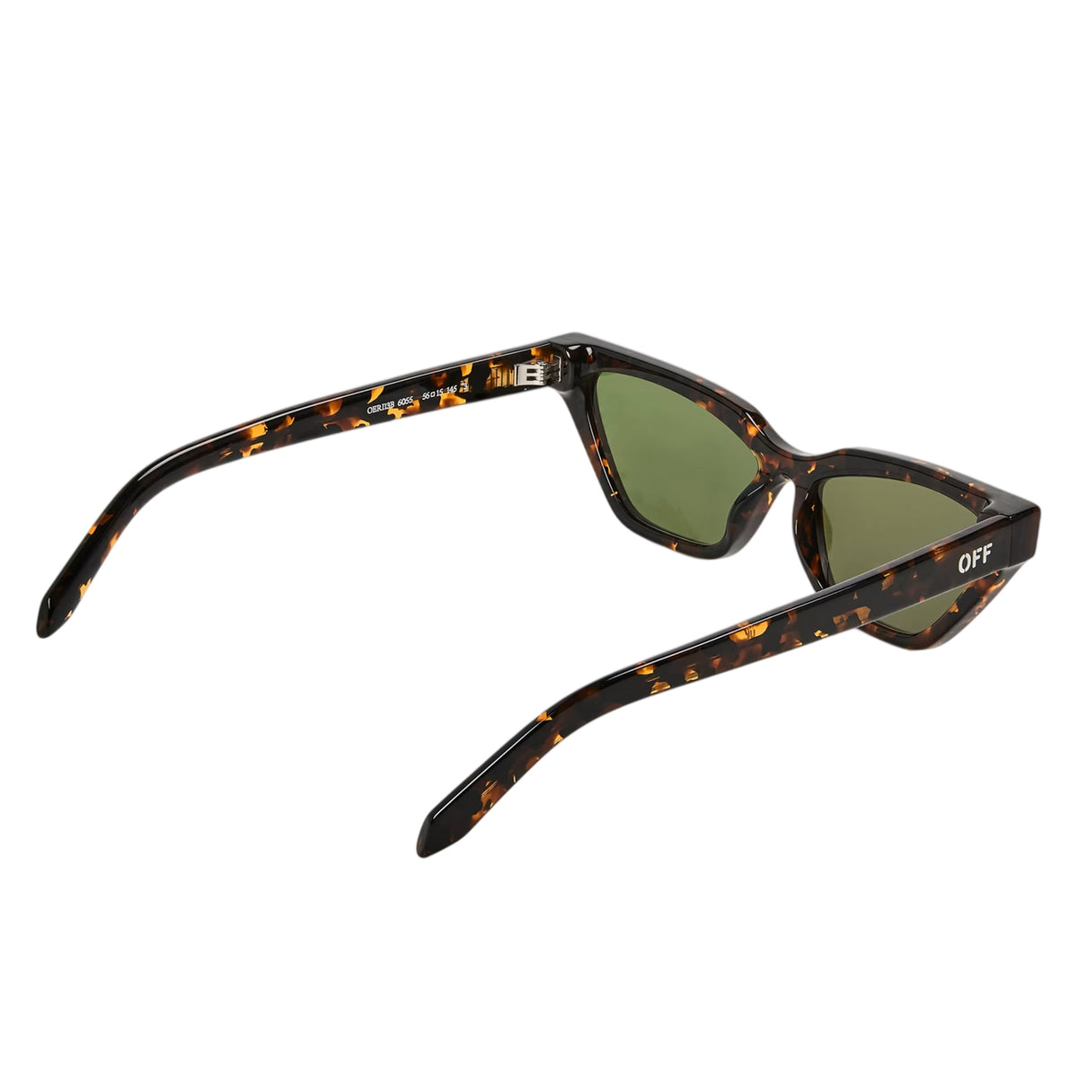 Havana-Green - Back - Off White Unisex Adult Madison Sunglasses