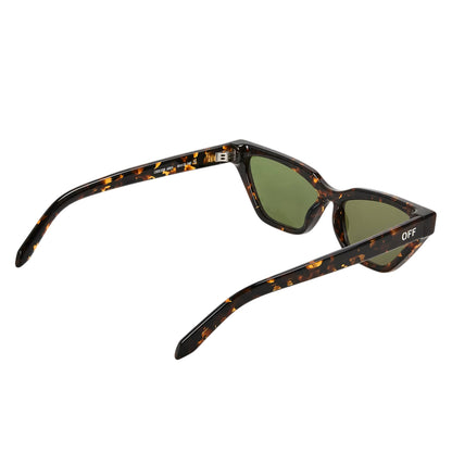 Havana-Green - Back - Off White Unisex Adult Madison Sunglasses