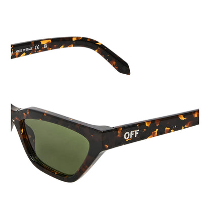 Havana-Green - Side - Off White Unisex Adult Madison Sunglasses