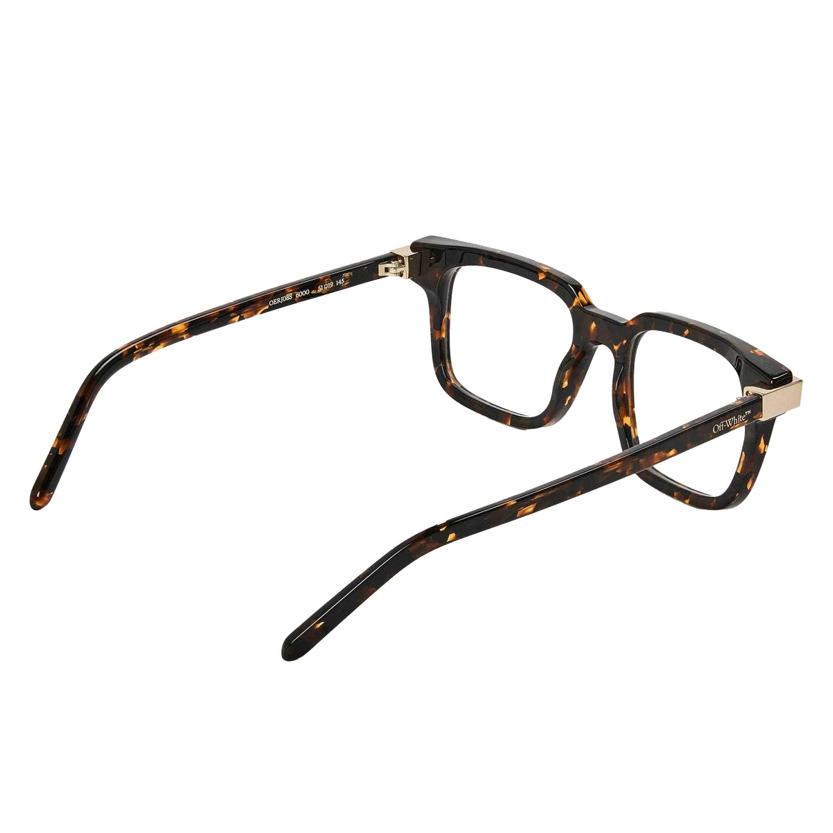 Dark Havana Brown - Back - Off White Unisex Adult Style 8S Sunglasses