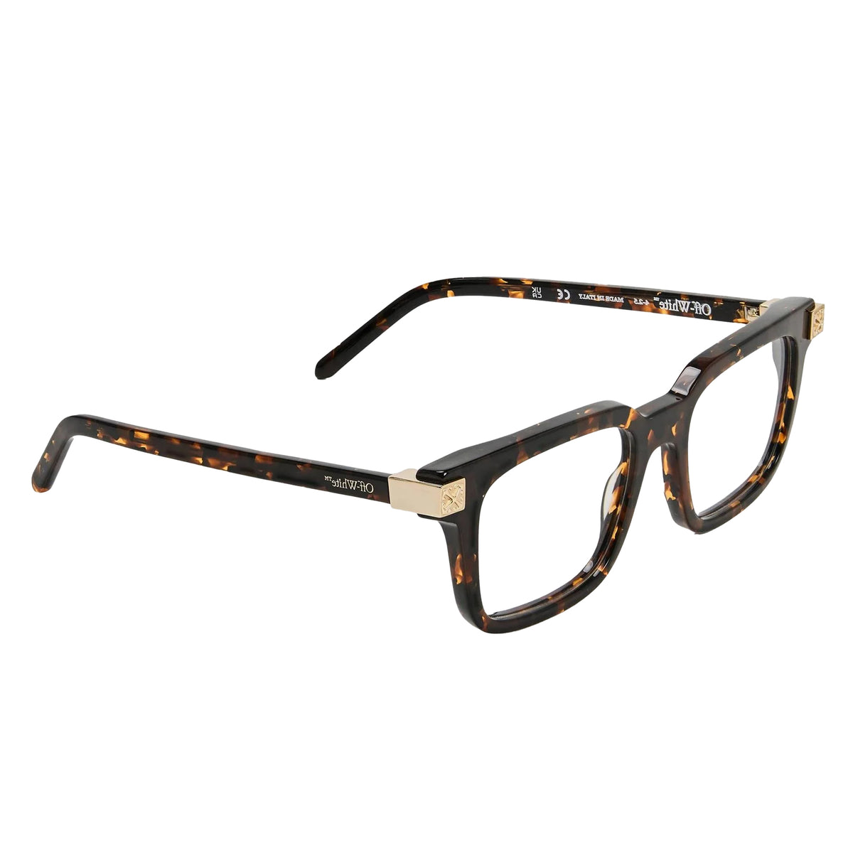 Dark Havana Brown - Side - Off White Unisex Adult Style 8S Sunglasses