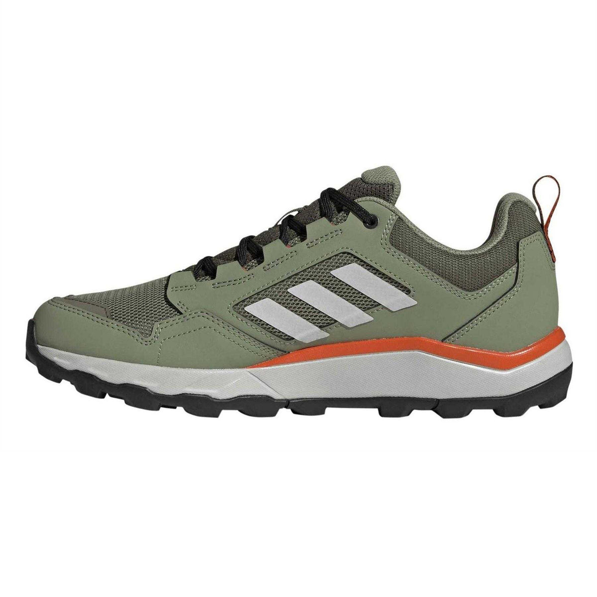 Green-Grey-Impact Orange - Side - Adidas Mens Terrex Tracerocker 2 Shoes