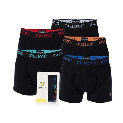 Black - Front - Lyle & Scott Mens Miller Boxer Shorts (Pack of 5)